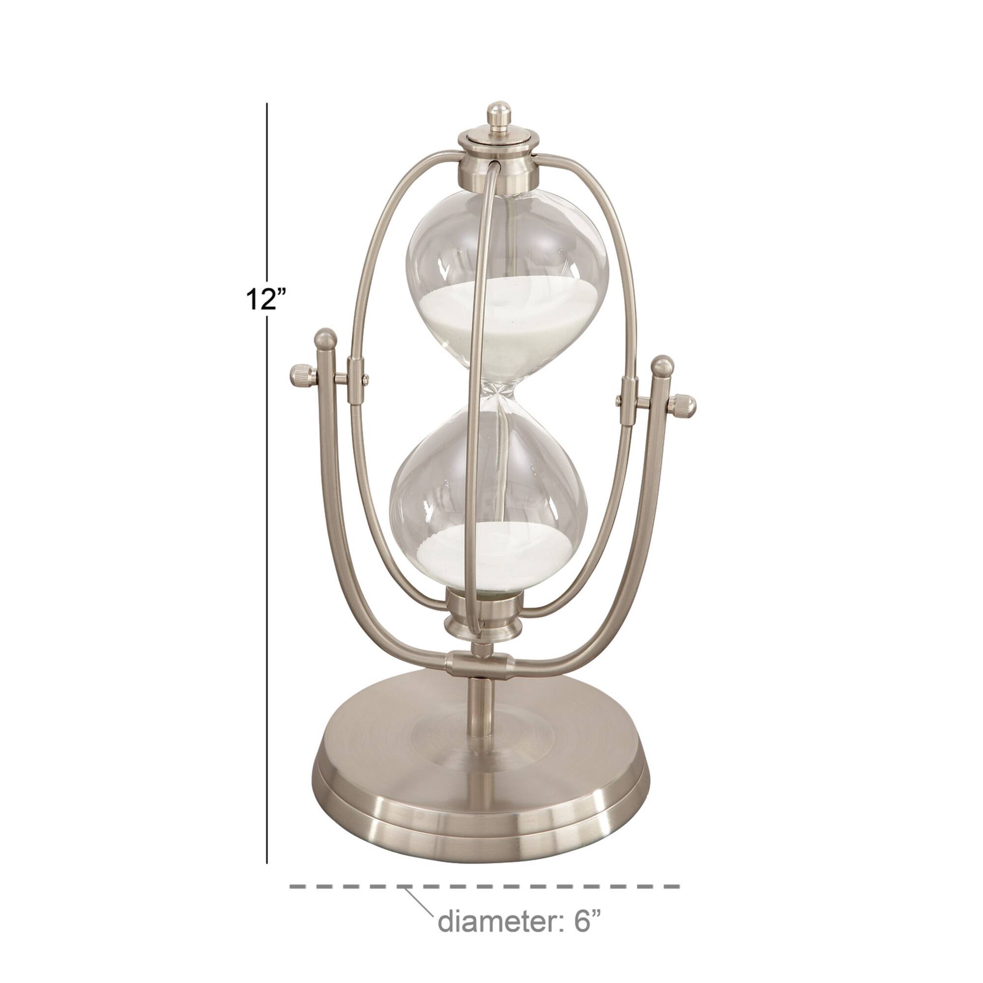 12" Silver Metal Glam Timer